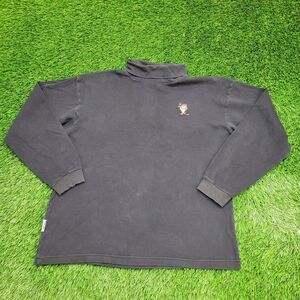 Vintage 90s Taz Shirt Large 22x25 Black Embroidered